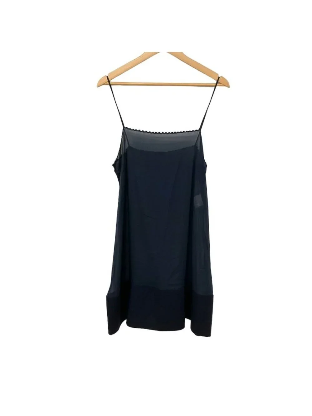 Chanel Dress M Navy Crew Neck Short Sleeve Knee-length Knit 40